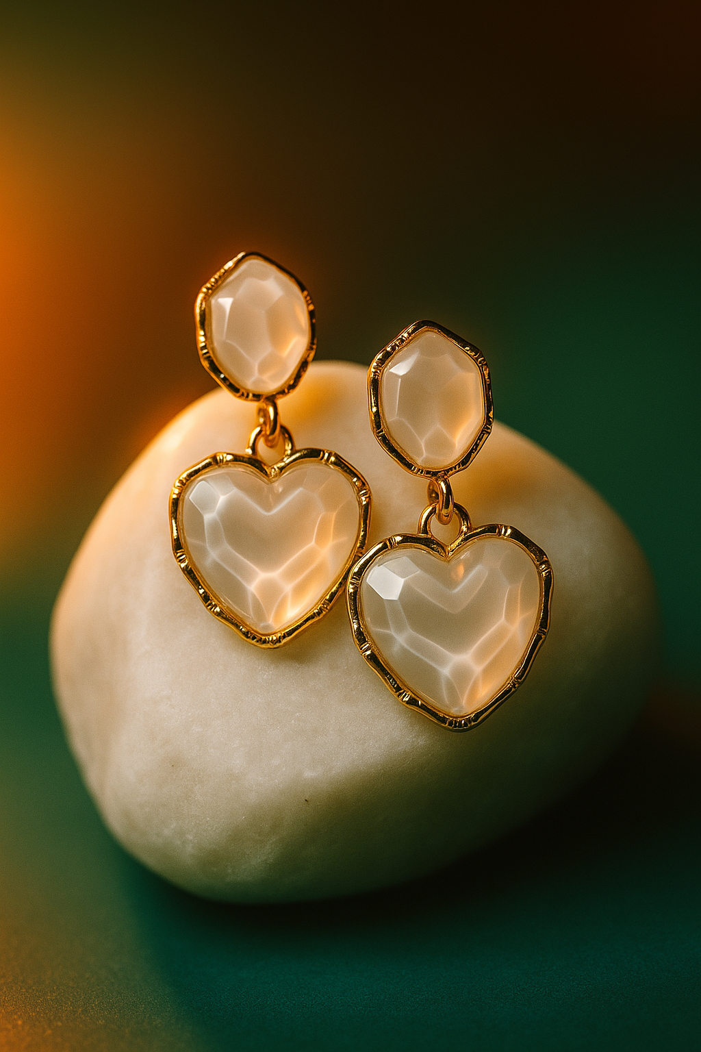 Heart shape crystal Earrings | PEHNAVA