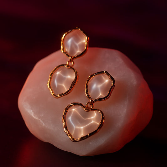 Heart shape crystal Earrings | PEHNAVA